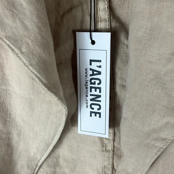 (SOLD) L'AGENCE Dolly Crop Linen Blazer - Picture 6 of 9